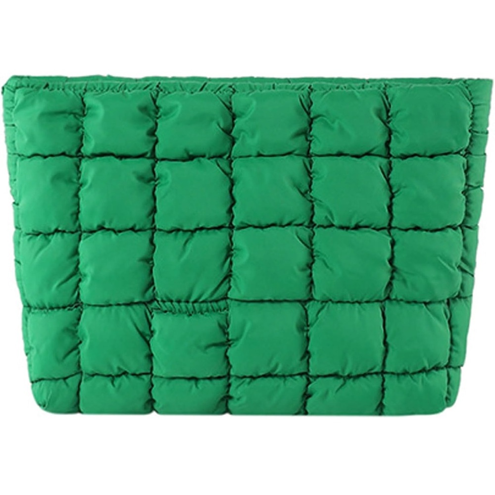 NEW Puffy Emerald Pouch w/ Gold-Tone Hardware - Picture 2 of 7